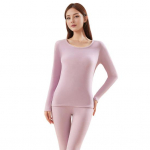 2 tk/komplekt talvine unisex termiline aluspesu komplekt &uuml;mara kaelaga &otilde;mblusteta pikkade varrukatega M must