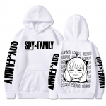 Naljakas Anime Spy X Perekond Anya Forger Kawaii Graafiline printimine Kapuutsiga Mehed Naiste Esteetiline Trendikas kapuuts Pusa Harajuku Pullover XS valge