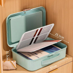 Sertifikaadi korraldaja kott suure mahutavusega leibkonna perekonna tunnistus kinnisvara konto raamatu dokument eripaketi organiseerimise kast 2-layer storage box tumeroheline v&auml;rv