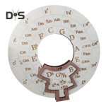 Puidust meloodiat&ouml;&ouml;riist Kaasaskantav muusika akordiratas Fifths Akordiratta muusika transponeerimise t&ouml;&ouml;riist kitarrile bassklaverile viiulile 12cm