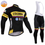 Talvine Meeskond Colombia PRO Meeste Jalgrattas&auml;rgi ja P&uuml;kste Komplekt Ropa Ciclismo MTB Termiline Fliis Rattariided Kulumine Bicicleta Riided XS