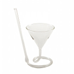 Spiraalne kokteiliklaas P&ouml;&ouml;rlev Martini Creative Long Tail Straw veiniklaas puhas