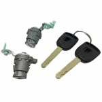 2x Vasak & Parem Ukse luku silinder 2 v&otilde;tmega Honda Element Civic Odyssey CR-V jaoks punane