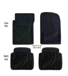 Veekindlad PVC-auto p&otilde;randamatid: Libisemiskindlad, kergesti puhastatavad, mustusekindlad, kulumiskindlad, l&otilde;igatud vaibataolised jalamatid. four-piece set must