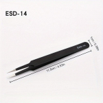 Antistaatilised pintsetid ESD-10/11/12/13/14/15 ESD roostevabast terasest pintsettide elektroonika remondit&ouml;&ouml;riistade komplekt ESD10-2PCS
