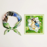 53*53cm siidist sallid naistele Moodsa mustriga puudutusele pehme kevadsuvi p&auml;ikesekaitse siidist sall 53x53cm