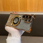 Luksuslik Magsafe hoidikuga s&auml;delev &uuml;mbris Samsung Galaxy A24 A55 5G A53 A54 S24 Ultra S23 FE S22 Plus S21 S20 jaoks, p&otilde;rutuskindel l&auml;bipaistev kate For Galaxy A25 5G