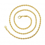 Meeste 3mm Choker kaelakee hip-hop stiilis keerdkett kaelakee homaari pandla sulamist kaelakee ehted aksessuaarid kuldne