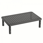 3 reguleeritava k&otilde;rgusega k&otilde;rgendatud arvutiriiulid lameekraaniga metallist s&uuml;learvuti printeri riiul TV monitori p&uuml;stik lauaarvuti aluse hoidikud must