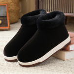 Talvised k&auml;sitsi valmistatud puuvillased kingad: Paksendatud, soojad, libisemiskindlad, mugavad veisenahast tallaga t&otilde;mblukuga sussid paaridele 40-41 punane