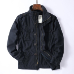 Meeste jope Meeste teksa Retro cargo jakid V&auml;litingimustes mitme taskuga pealisr&otilde;ivad V&auml;ljas vabaaja mood Matkamise mantlid &Uuml;htne XS black