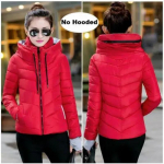 Talvejope Naiste riided Naiste pargid Paksud &uuml;ler&otilde;ivad Tugevad mantlid L&uuml;hikesed naiste &otilde;hukesed puuvillased polsterdatud p&otilde;hitopsid S punane