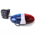 6 LED 4 tooni helid Jalgrattakell Politseiauto tuli Elektrooniline signaal Sireen Lastele Lastele Jalgratas Roller Jalgrattas&otilde;idu Lamp Tarvikud