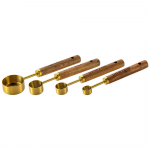 4/8 tk M&otilde;&otilde;tetopsid Lusikad Puidust k&auml;epide Roostevabast terasest Kuld K&uuml;psetust&ouml;&ouml;riistad Kohvi-baarmeni kaal K&ouml;&ouml;gitarvikute komplekt 4pcs small kuld