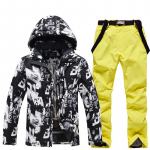 Suusakost&uuml;&uuml;m meestele Kapuutsiga suusajope ja p&uuml;kste komplektid Veekindel tuulekindel lumekost&uuml;&uuml;m Meeste soojustatud soe talv v&auml;ljas lumemantel Suusa lumelaua &uuml;likond Top XXL/pants XXXL