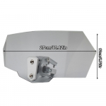 Mootorratta tuulesuunaja Reguleeritav klambriga mootorratta tuulesuunaja Tuuleklaasi pikendus Spoiler L&auml;bipaistev K&otilde;rgendatud valge