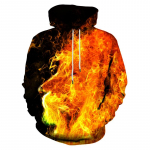 V&auml;rviline Flame Hoodie 3D dressipluus Meeste/naiste kapuutsiga moodne hip-hop mantel Meeste r&otilde;ivad moodsad &uuml;lisuured pulloverid kapuutsiga top 4XL