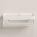 Paper Towel Dispenser Acrylic Roll Rack 2 in 1 with Shelf Storage Wall Mounted for Toilet 18cmx9.5cmx12.5cm