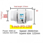 3/4/5 tolline v&auml;ljat&otilde;mbeventilaator Kodu vaikne sisemine toru kanal ventilaator Vannituba 220 V v&auml;ljat&otilde;mbeventilatsioon k&ouml;&ouml;k WC seina &otilde;hupuhastus EU