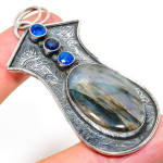 Labradorite, Topaz Handmade 925 Sterling Silver Gift Pendant 2.84 f0o52