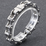 Meeste Punk Rock 316L Roostevaba Teras Biker K&auml;ev&otilde;ru 11MM Lai Mootorratturite L&uuml;lidega Kett Ehtetarvik K&auml;ev&otilde;rud Meestele 23CM h&otilde;be