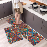 1 tk v&auml;simusvastaseid k&ouml;&ouml;givaipu, boheemlasliku mustriga veekindlat libisemiskindlat paksu polsterdusega k&ouml;&ouml;gimatti, vastupidavat mugavat seisumatti k&ouml;&ouml;gile 40*60cm+40*120cm（2Pcs）