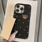 Nahatunnetusega telefoni&uuml;mbris iPhone 11 13 16 Pro Maxile, iPhone XR XS Maxile, 14 15 Pro Maxile, 12 13 Pro Maxile, 16 Plusile, 13 Prole, 14 Prole, multifilmimaalinguga makarooniv&auml;rvides iPhone 16 Pro Max roosa