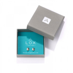 Pierres et Min&eacute;raux. Lox Pr&eacute;cieux Palladium Plaqu&eacute; Argent Sterling 925. 1 paire. Fermoir s&eacute;curis&eacute; Boucles d'oreille LOX.