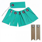 10 &eacute;tiquettes bleues avec fil m&eacute;tal + 20 &eacute;tiquettes kraft Fanion