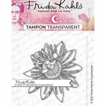 Tampon transparent - Fleur Passiflore 1 - 9,5 x 6,5 cm puhas