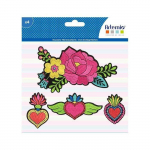 &Eacute;cusson thermocollant - Artemio - Viva la Vida - 4 pcs - Tissu - Personnalisation rapide