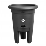 ELHO Pot de culture &agrave; fraises Green Basics - &Oslash; 33 x H 42 cm - Culture et r&eacute;colte,ext&eacute;rieur - 100% recycl&eacute; - Noir