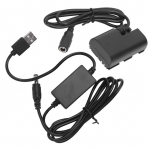 LPE6 t&uuml;hipatarei alalisvoolu&uuml;henduse toiteadapter USB-draivi kaabliga Canon 5D2 5D3 5D4 6D 6D2 jaoks