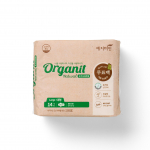 Yejimiin Organic Natural Unbleached Organic Cotton Sanitary Napkin (Choose 1 of 2 types) (Medium 16P/Large 14P) Unbleached medium size 16P