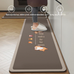 &Otilde;li imav libisemiskindel k&ouml;&ouml;gip&otilde;randamatt - mustust ja kulumist h&uuml;lgav, kergesti hooldatav diatomiitmudast jalamatt. 60x180cm