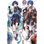 Genshin Impact Layla Cosplay Kunikuzushi Balladeer Scaramouche Wander Dakimakura Anime M&auml;ng Hing Kehapadi Kate Peach&40X120CM
