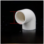 PVC 90&deg; t&auml;isnurga p&otilde;lve veetoru liitmik, liimplast, 50 mm