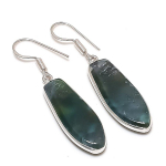 Moss Agate Handmade 925 Sterling Silver Jewelry Earring 1.89 k8q83