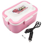 1,5L Kaasaskantav 12V/24V Autoelektrik&uuml;ttega L&otilde;unakarp Bento Toidusoojendaja Konteiner 12V pink