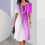 2025. aasta uued naiste kleidid triibulise tr&uuml;kiga suvine elegantne kleit Naiste l&uuml;hikeste varrukatega kleidid Moodsad &uuml;lisuured riided 3XL