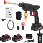 Cordless car washing machine high-pressure water gun household commercial portable rechargeable lithium battery electric cleaning artifact