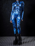 Naiste 3D digiprint Halloweeni Cosplay sukkp&uuml;ksid jumpsuit t&auml;iskasvanutele &uuml;hes t&uuml;kis karnevalipeo lavashow tantsukost&uuml;&uuml;m r&otilde;ivastus S