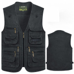 Meeste lastivest 10 taskuga varrukateta kalastusvest Suurused 5XL 6XL 9XL 10XL 160KG &Uuml;legabariidilised meeste riided XXXL must