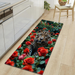 1 tk Tiigrimustriga p&otilde;randamatt, moodne k&ouml;&ouml;gi pol&uuml;estervaip, libisemiskindel, v&auml;rviline sisevaip, kodu, vannitoa, magamistoa, elutoa dekooriks 120*160cm