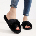 Ristrihmaga naiste kohevad sussid, avatud varbaga sussid, kodused naiste termilised puuvillased sussid 40-41