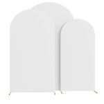 1 tk Kaare Stendi Kate Pulmade Lille Ukse Kaunistus Pol&uuml;ester Elastne Komplekt Taustakate Rekvisiit Kasutatakse Banketil (Ilma riiulita) 50X120cm(4Ft) valge