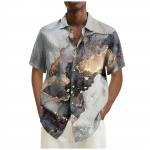Hawaii s&auml;rk meestele, meeste vintage n&ouml;&ouml;pidega keeglis&auml;rgid l&uuml;hikeste varrukatega suvine rannas&auml;rk XXL