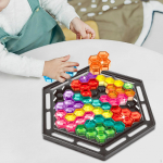 2 in 1 Block Puzzle Board Game Function Chessboard for Family Fun Hexagon