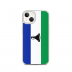 Coque pour iPhone - PIXELFORMA - iPhone 13 - Drapeau du Lesotho - Silikoonist supp - Design l&eacute;ger
