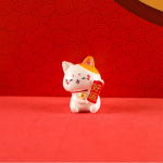 Lucky Cat Desktop Ornament Autodekoratsioon Kevadfestivali T&ouml;&ouml;laua &Otilde;nne Rikkus Tervitades Kassi kaunistus